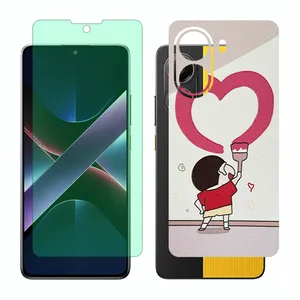 Glass Together model Green light screen protector suitable for Xiaomi Poco X7 Pro mobile phone with back cover sticker