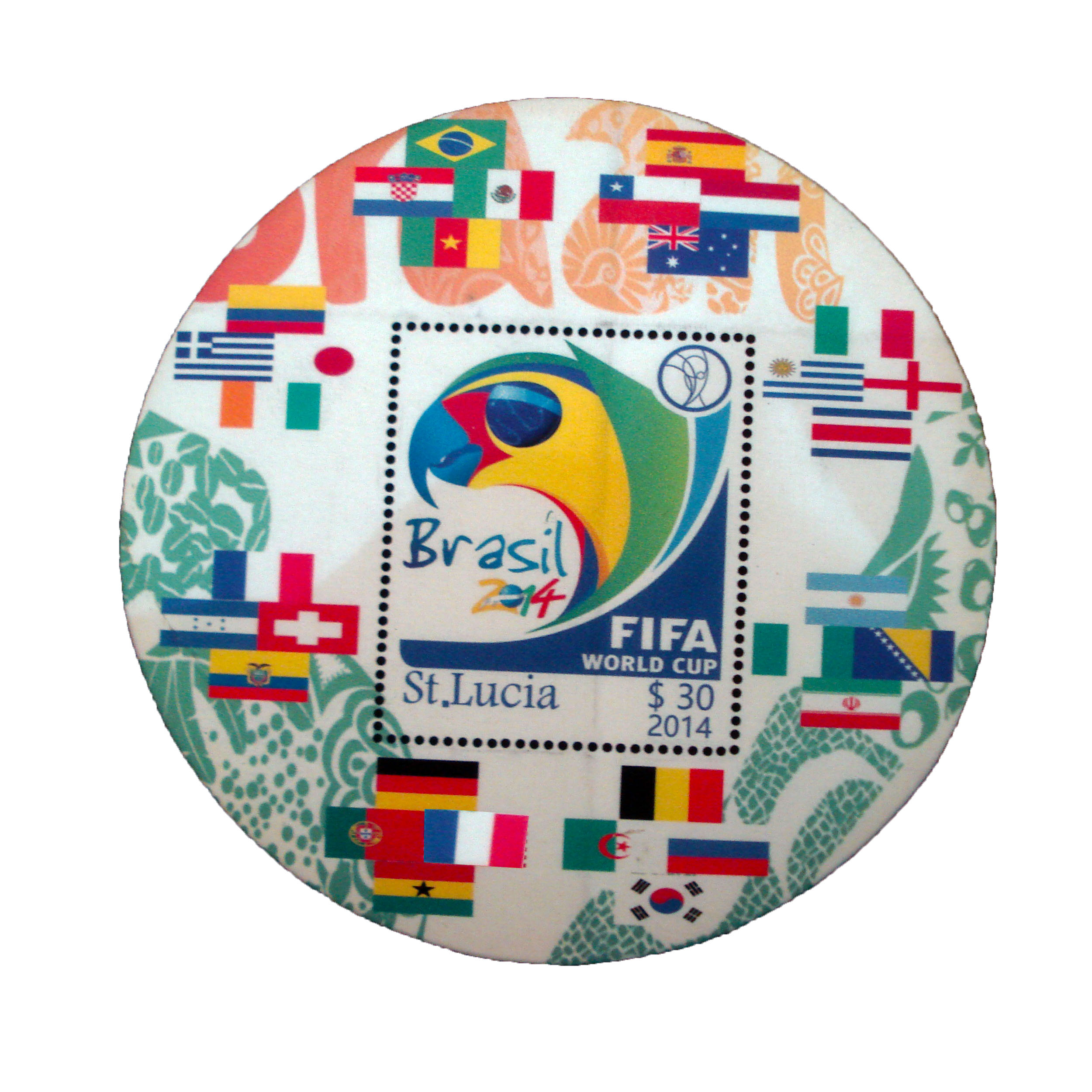 تمبر یادگاری مدل جام جهانی برزیل کد bc-1277 