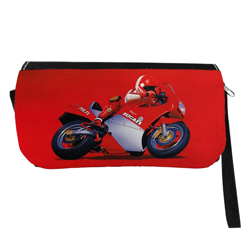  جامدادی طرح موتورسیکلت مدل دو زیپ کد 102