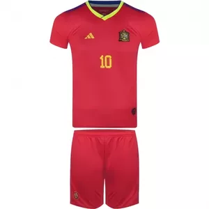 ست پیراهن و شورت ورزشی پسرانه مدل تیم اسپانیا جام جهانی 2022