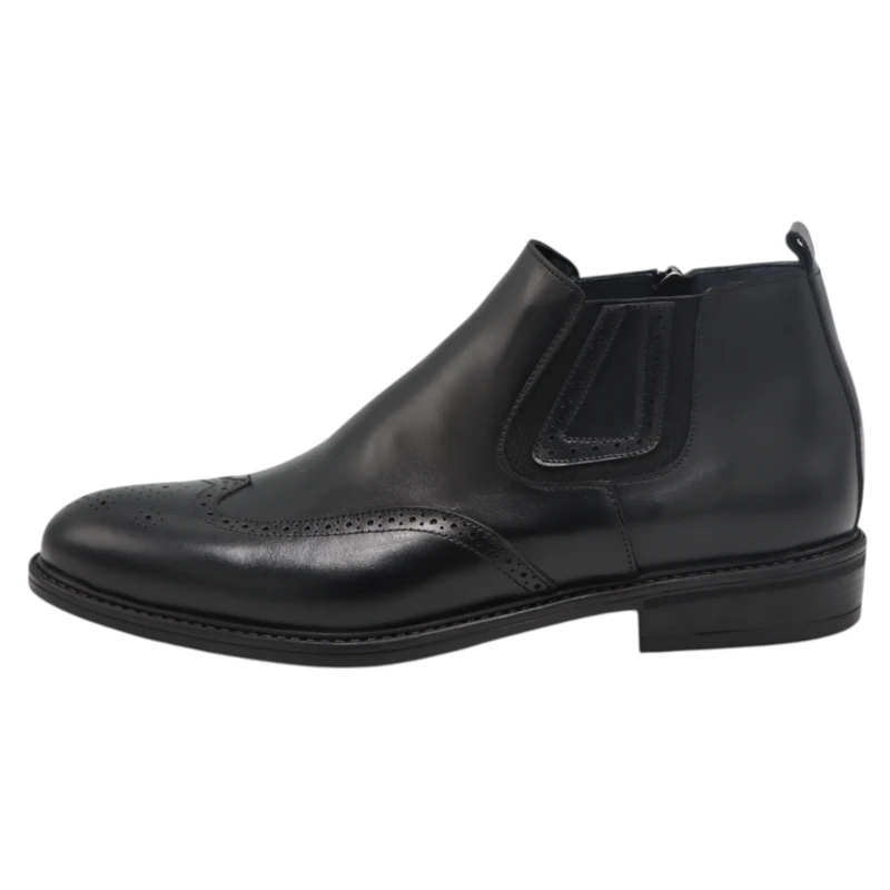 نیم بوت مردانه لردگام مدل سورنا زیپی کشی چرم طبیعی