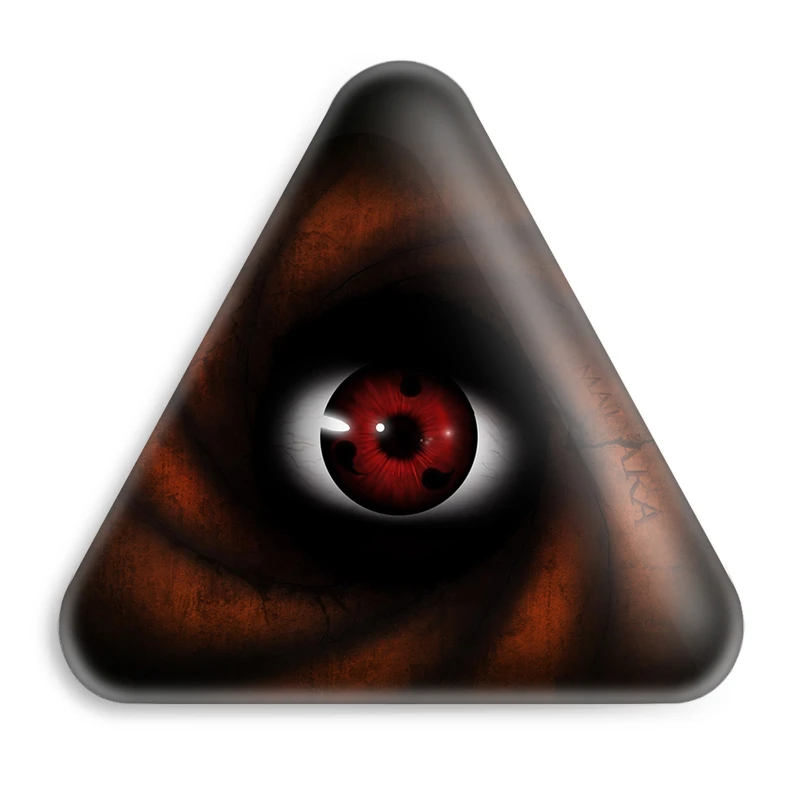 پیکسل خندالو طرح شارینگان اوبیتو انیمه ناروتو مدل مثلثی کد 11281