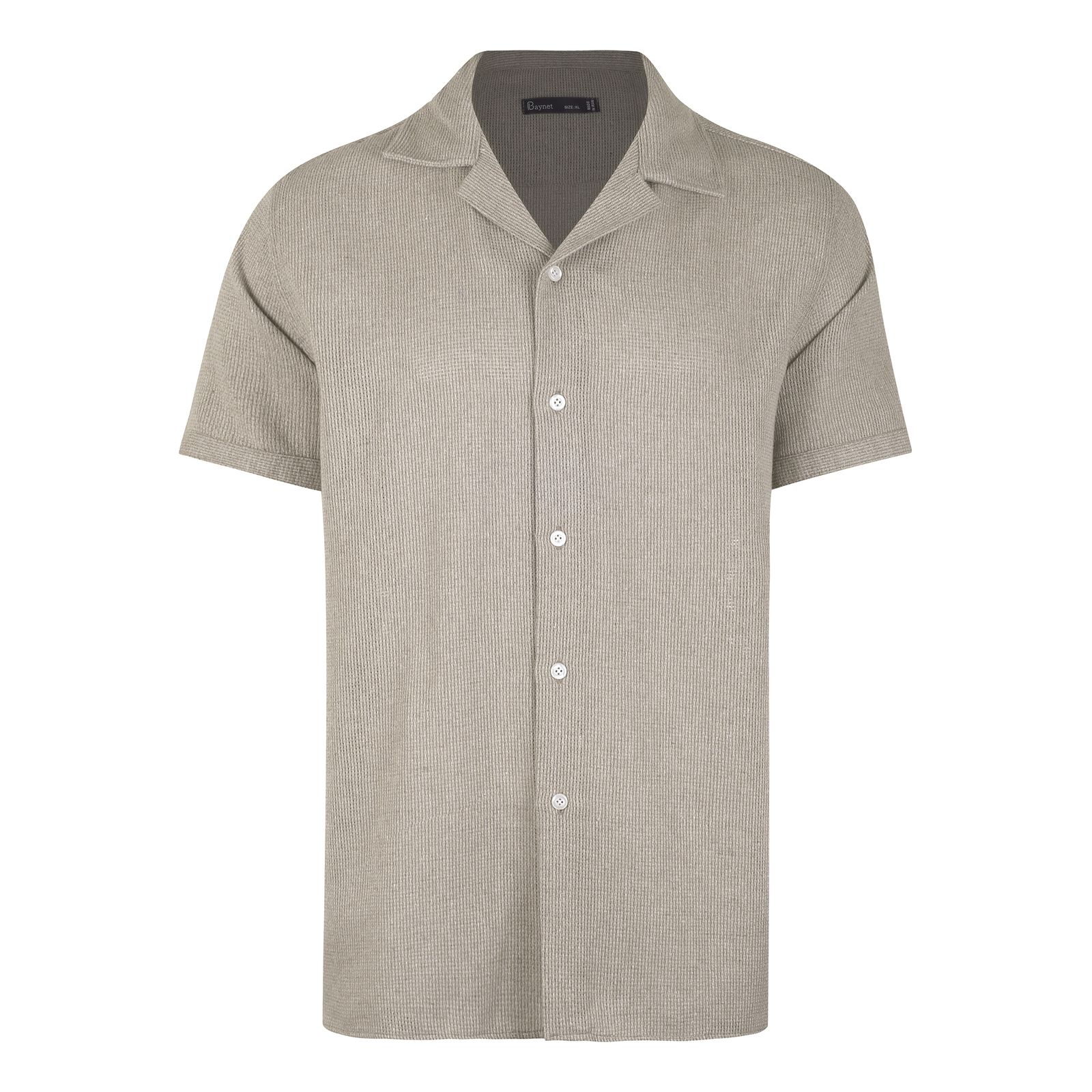 پیراهن آستین کوتاه مردانه باینت مدل 772-4 رنگ کرم -  - 2