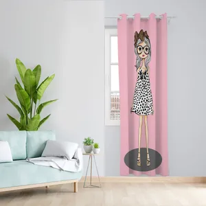پرده مدل دختر مخمل پانچی کد 1830 سایز 140x280 سانتی متر