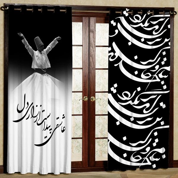 پرده مدل مخمل پانچی کد 7390 سایز 280x140 سانتی متر