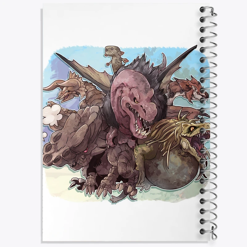 دفتر شطرنجی 50 برگ خندالو مدل بازی شکارچی هیولا (Monster Hunter) کد 33247