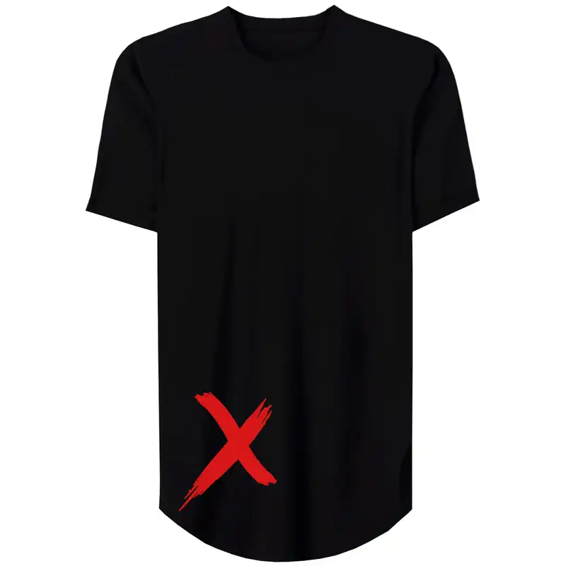 تی شرت لانگ مردانه مدل ERROR کد P007 رنگ مشکی