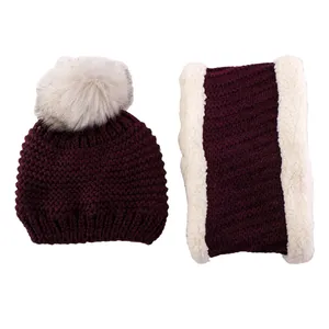 ست کلاه و شال گردن بافتنی کد 6063