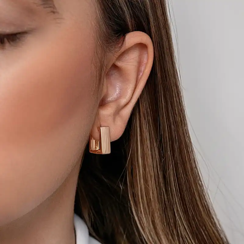 گوشواره زنانه ژوپینگ مدل مکعب کد 102005128