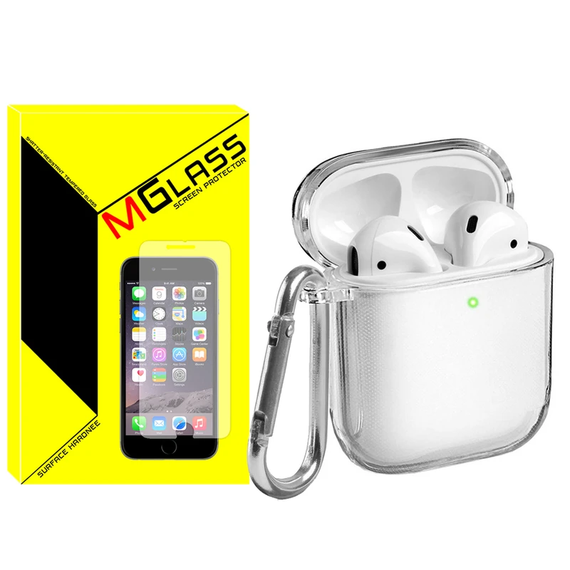 کاور ام‌گلس مدل Clear-MG مناسب برای کیس اپل ایرپاد Airpods 1 / Airpods 2