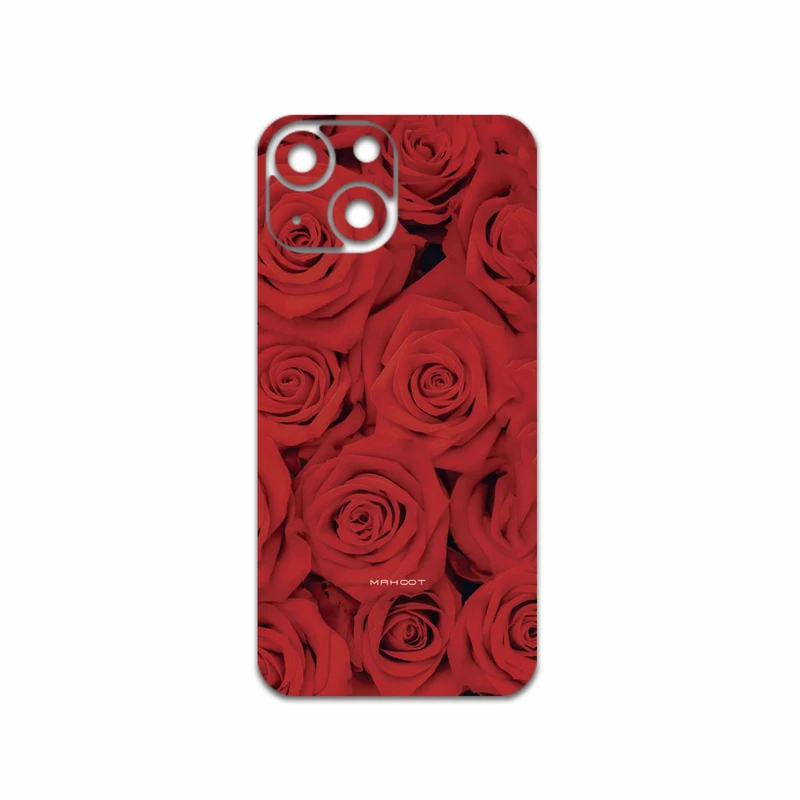 برچسب پوششی ماهوت مدل Red-Flower مناسب برای گوشی موبایل اپل iPhone 13 Mini