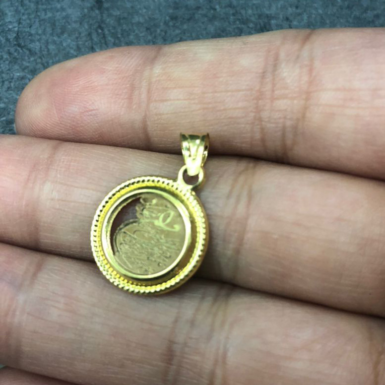 آویز گردنبند طلا 18 عیار دخترانه دوست خوب مدل dk865