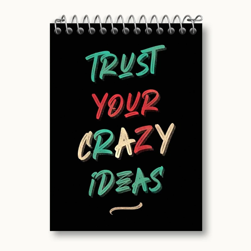 دفتر یادداشت 50 برگ خندالو مدل Trust Crazy Ideas کد 2732