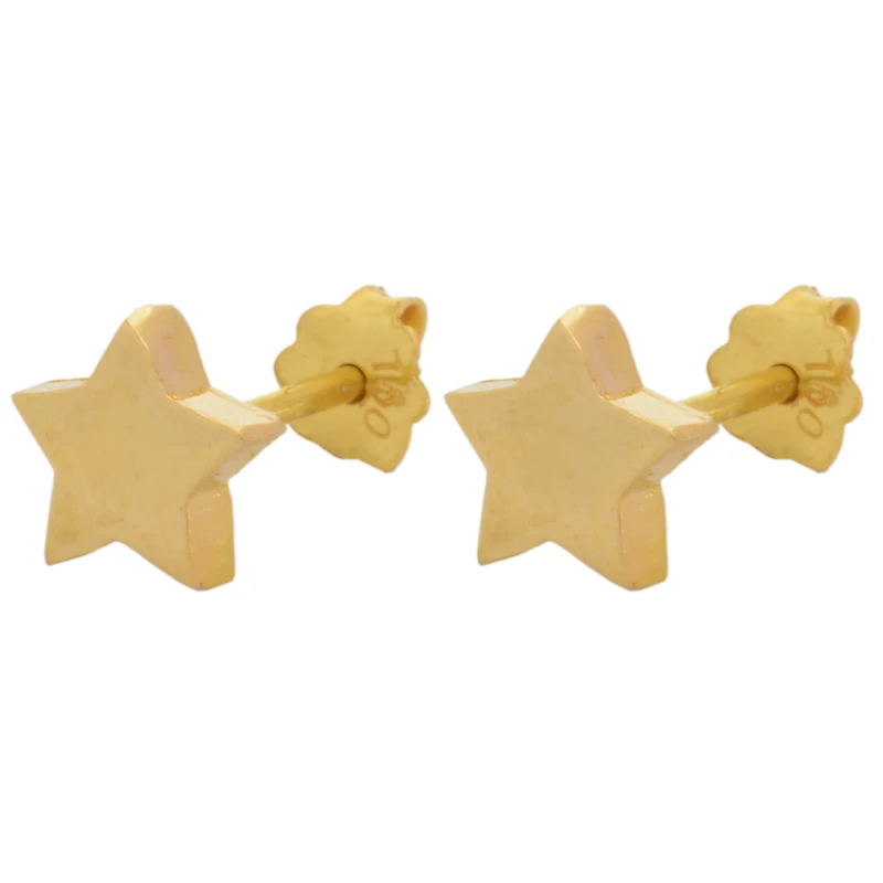 گوشواره میخی طلا 18 عیار زنانه طلای مستجابی طرح ستاره مدل T1309 کد 96852