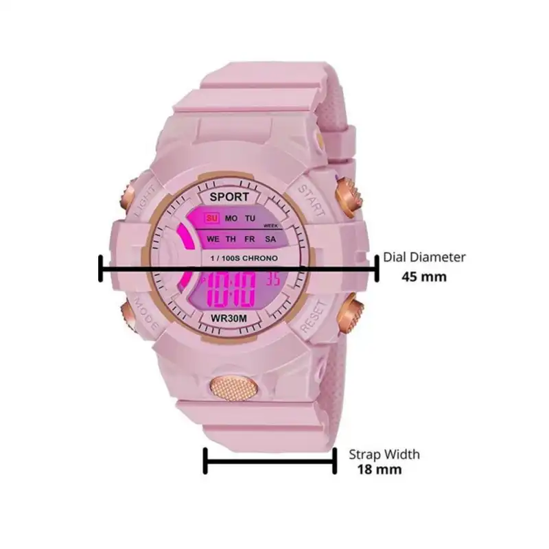 ساعت مچی دیجیتال مدل چراغدار 01