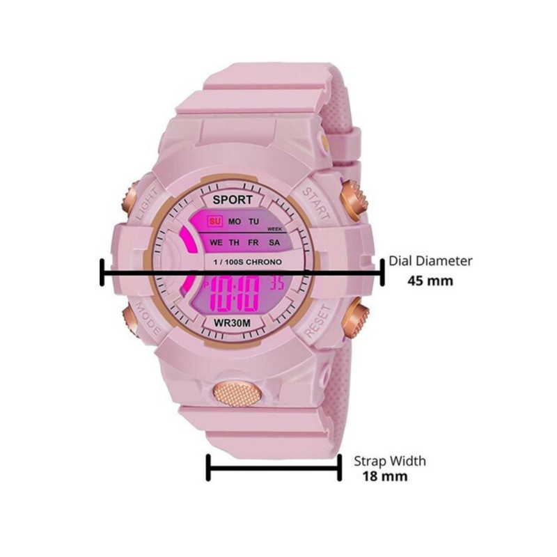 ساعت مچی دیجیتال مدل چراغدار 01