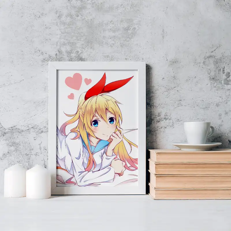 تابلو خندالو مدل انیمه عشق دروغین کد 17182