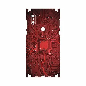 MAHOOT Red Printed Circuit Board-FullSkin Cover Sticker for Xiaomi Mi Mix 3