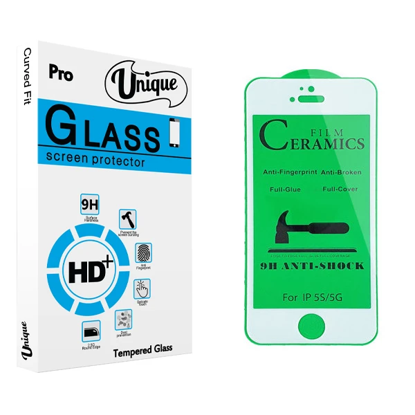 محافظ صفحه نمایش سرامیکی يونيک مدل +Clear مناسب برای گوشی موبایل اپل iPhone 5