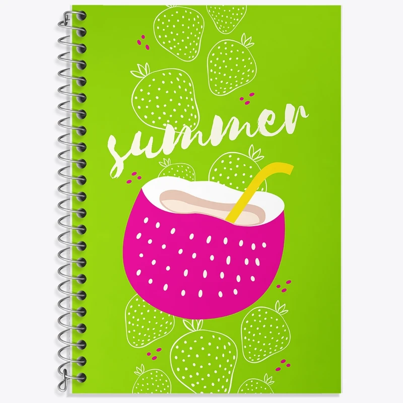 دفتر زبان 50 برگ خندالو مدل سه خط طرح تابستان کد F2337