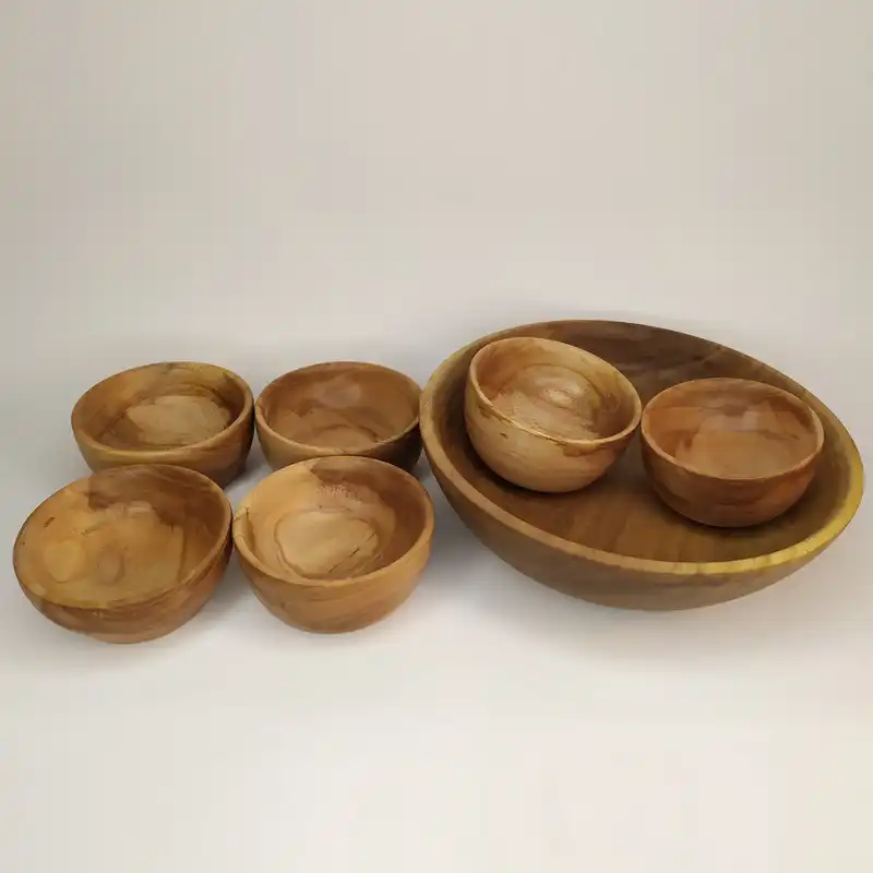 کاسه چوبی چلچلاچوب مدل cab8n مجموعه 7 عددی