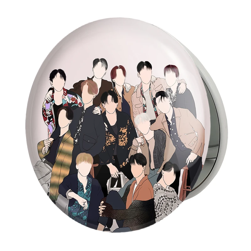 آینه جیبی خندالو طرح گروه سونتین Seventeen مدل تاشو کد 12497 