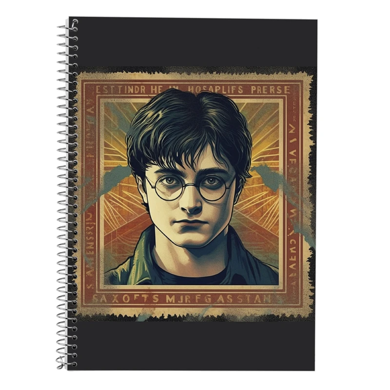 دفتر زبان 50 برگ مدوپد مدل دوخط طرح هری پاتر harrypotter کد DF10294