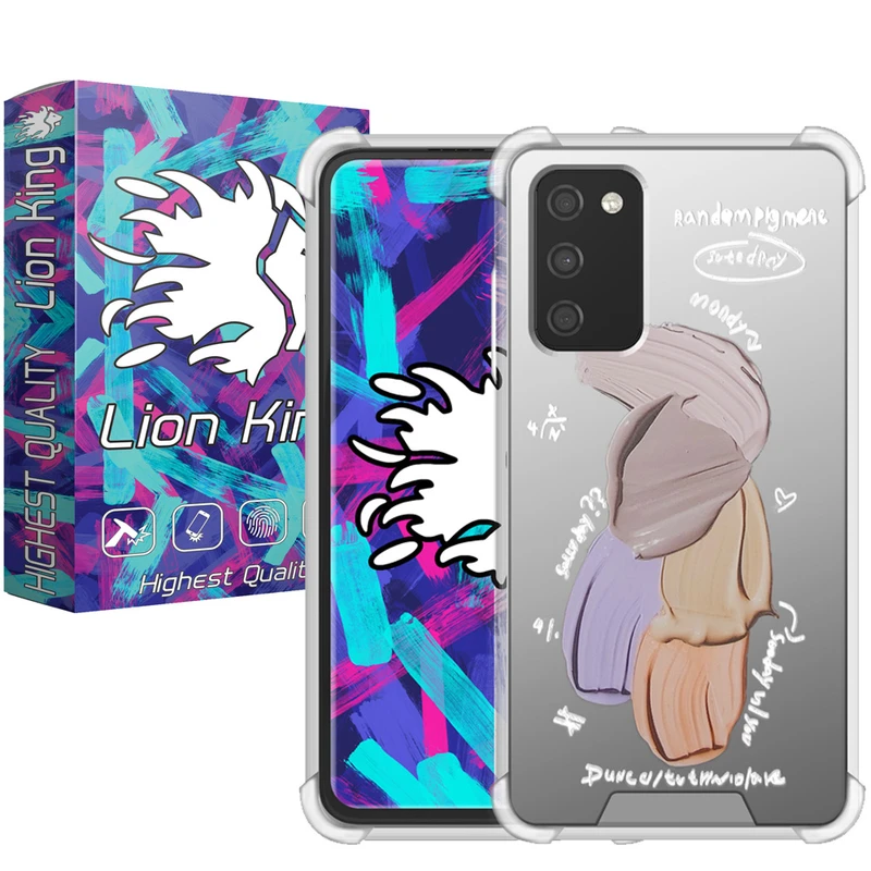 کاور لاین کینگ مدل آینه ایی نشکن طرح گواش مناسب برای گوشی موبایل سامسونگ Galaxy A03s