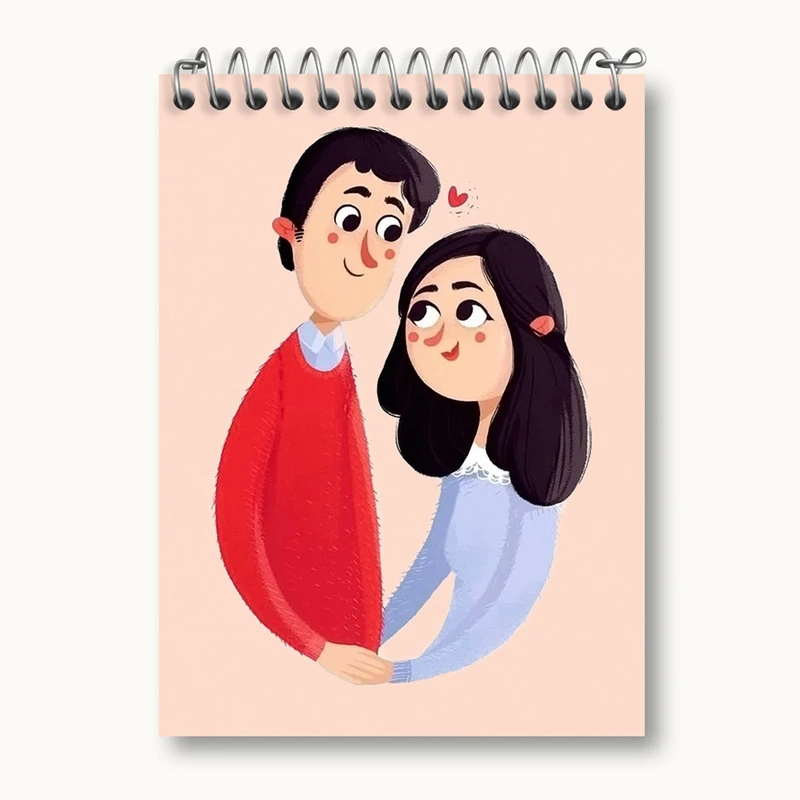 دفتر یادداشت 50 برگ خندالو مدل عاشقانه کد 27100