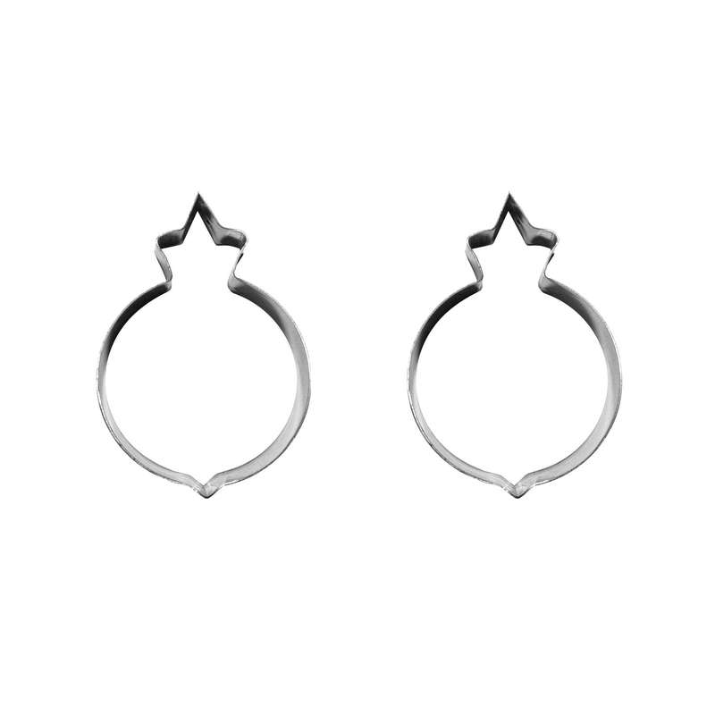 کاتر شیرینی پزی طرح انار شب یلدا مدل pe579 مجموعه 2 عددی