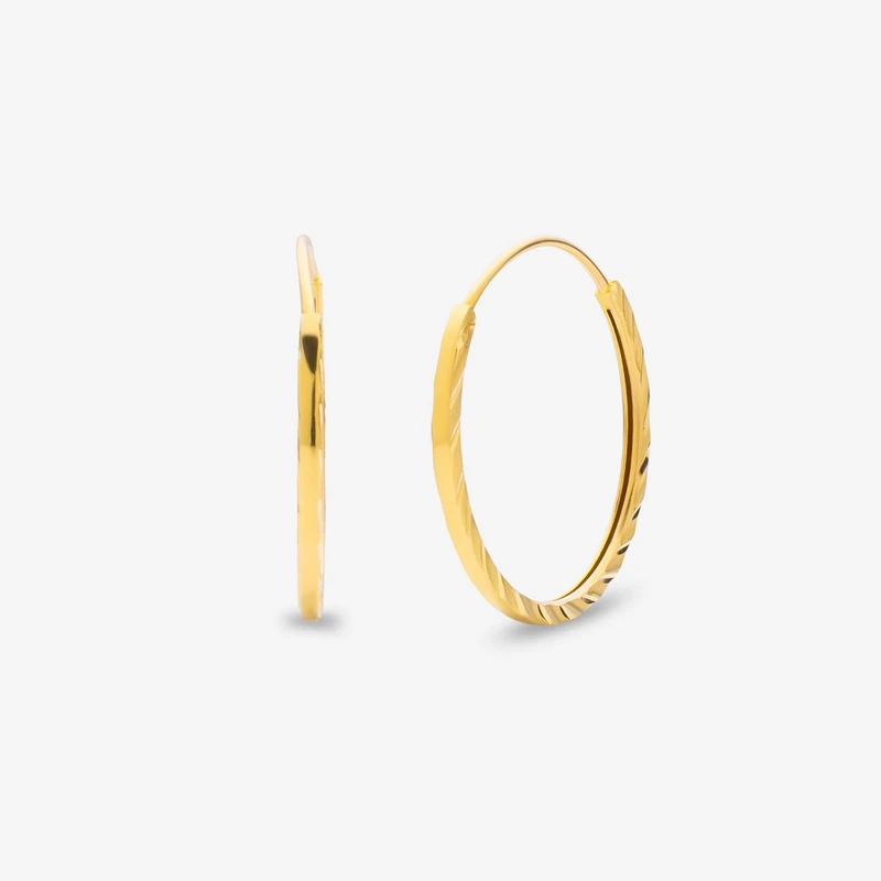 گوشواره حلقه‌ای طلا 18 عیار زنانه مایا ماهک مدل ME1247