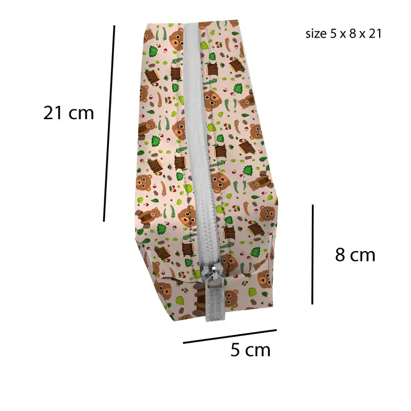 جامدادی مستر راد مدل خرس کیوت طرح موکا کد FIORY 2556