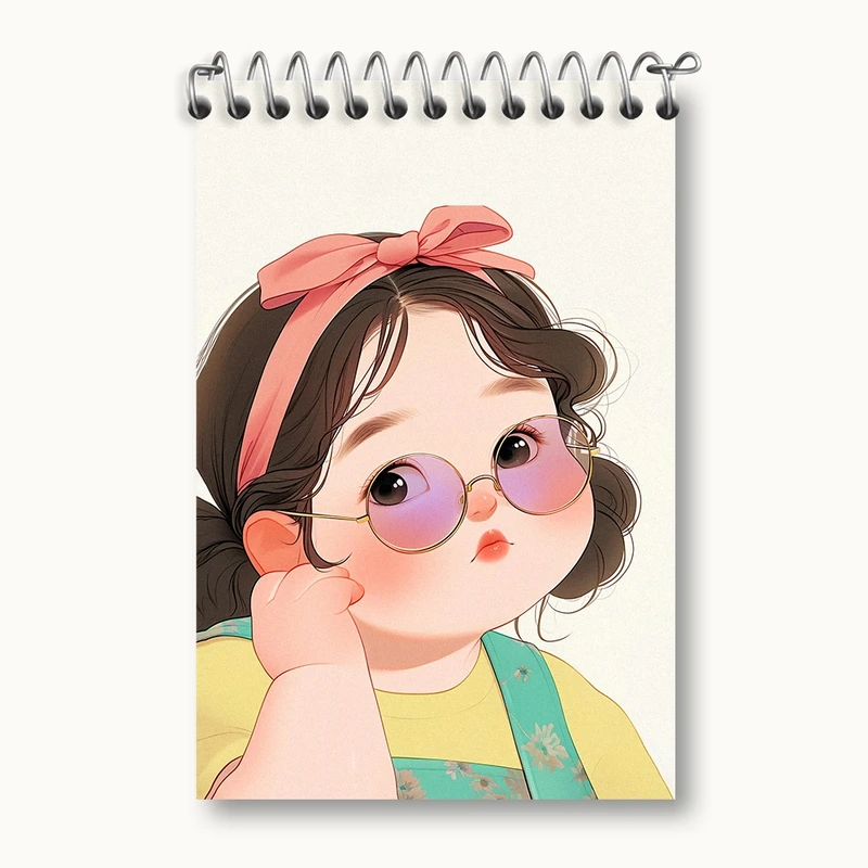 دفتر یادداشت 50 برگ خندالو مدل دخترانه کد F2281