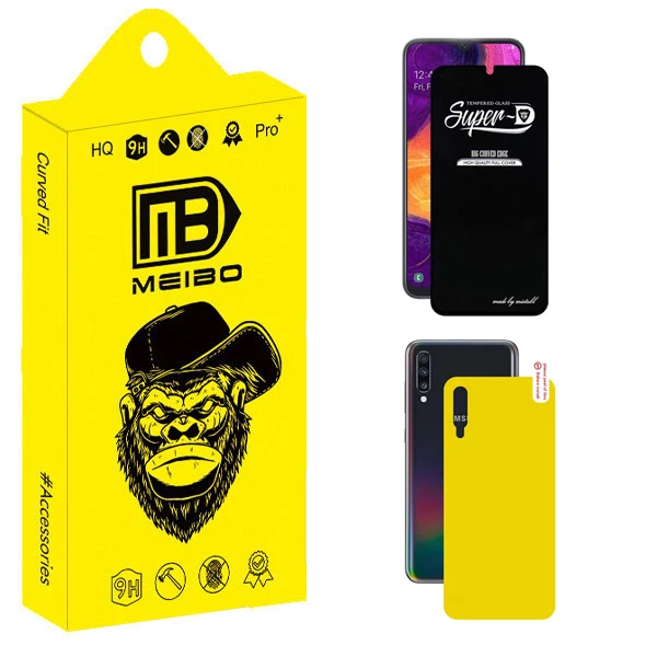 محافظ صفحه نمایش میبو مدل Transparent SuperD مناسب برای گوشی موبایل سامسونگ Galaxy A50 / A50s / A30s به همراه محافظ پشت گوشی