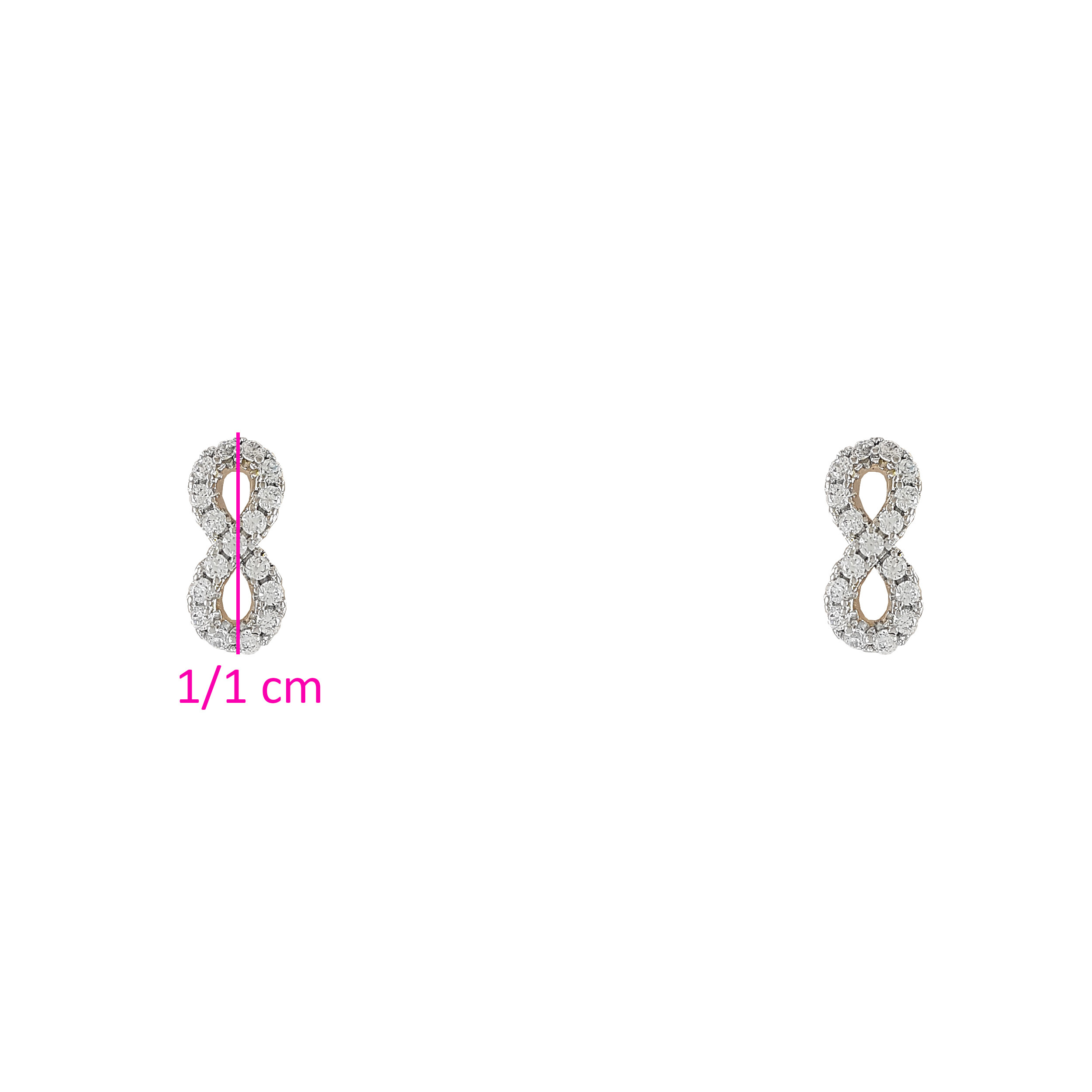 گوشواره زنانه ژوپینگ مدل بی نهایت کد 1376