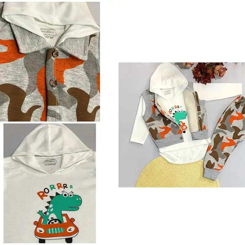 ست 3 تکه لباس نوزادی مدل کرکی