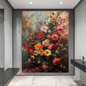 تابلو بوم طرح مخمل نقاشی مدل گل کد FP106233