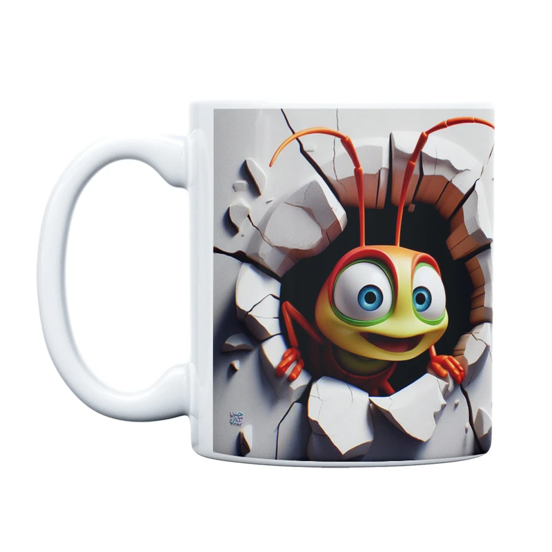 ماگ حس آمیزی طرح سه بعدی انیمیشن زندگی یک حشره مدل فلیک