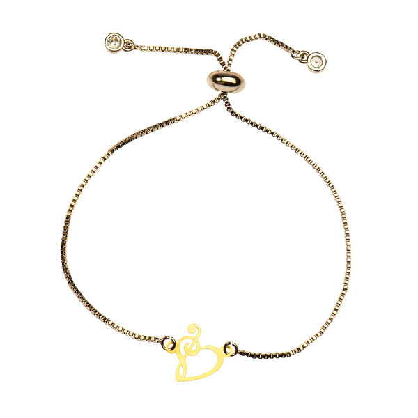 دستبند طلا 18 عیار دخترانه کرابو طرح قلب و کلید سل مدل Krd1059