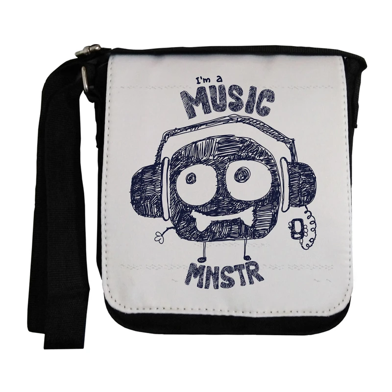  کیف دوشی زنانه طرح music monster مدل wkz123