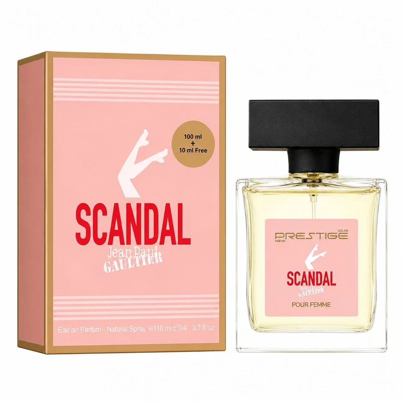 ادوپرفیوم زنانه نیو پرستیژ کالر مدل Scandal با رایحه شیرین و گلی حجم 110 میلی‌لیتر