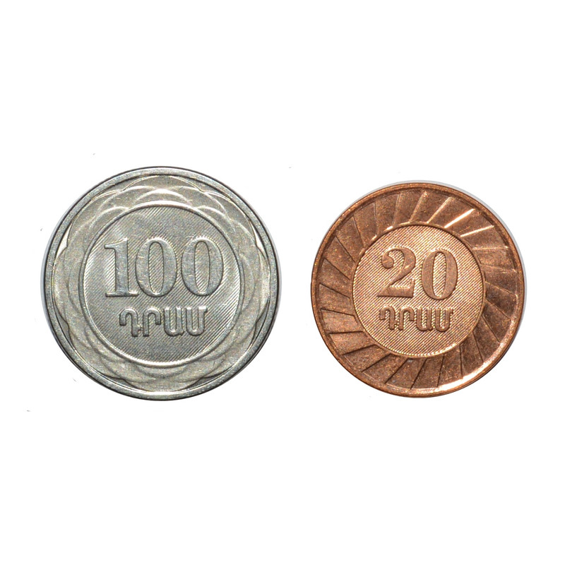 سکه تزیینی طرح کشور ارمنستان مدل 2003 میلادی مجموعه 2 عددی UNC
