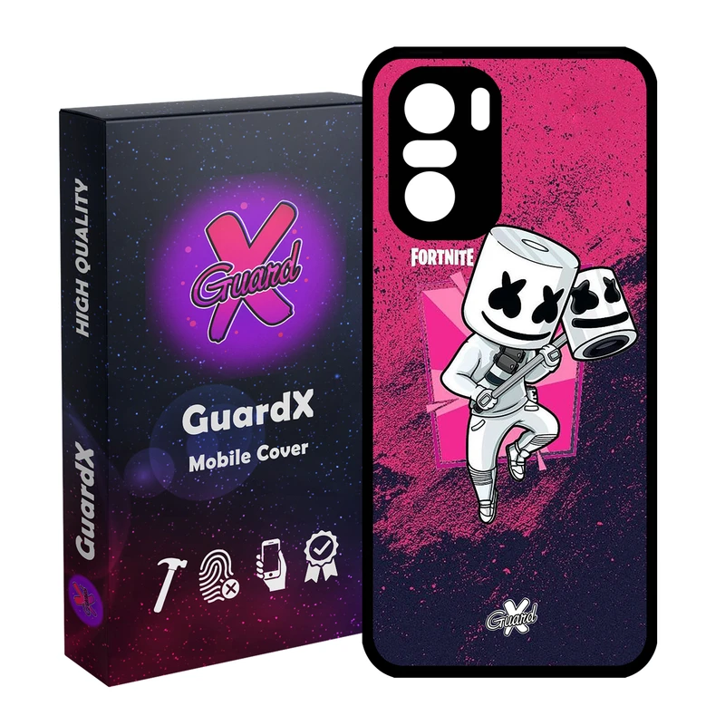 کاور گارد ایکس طرح Fortnite مدل Glass10031 مناسب برای گوشی موبایل شیائومی Poco F3/MI 11X/MI 11X Pro/Redmi K40/K40 Pro