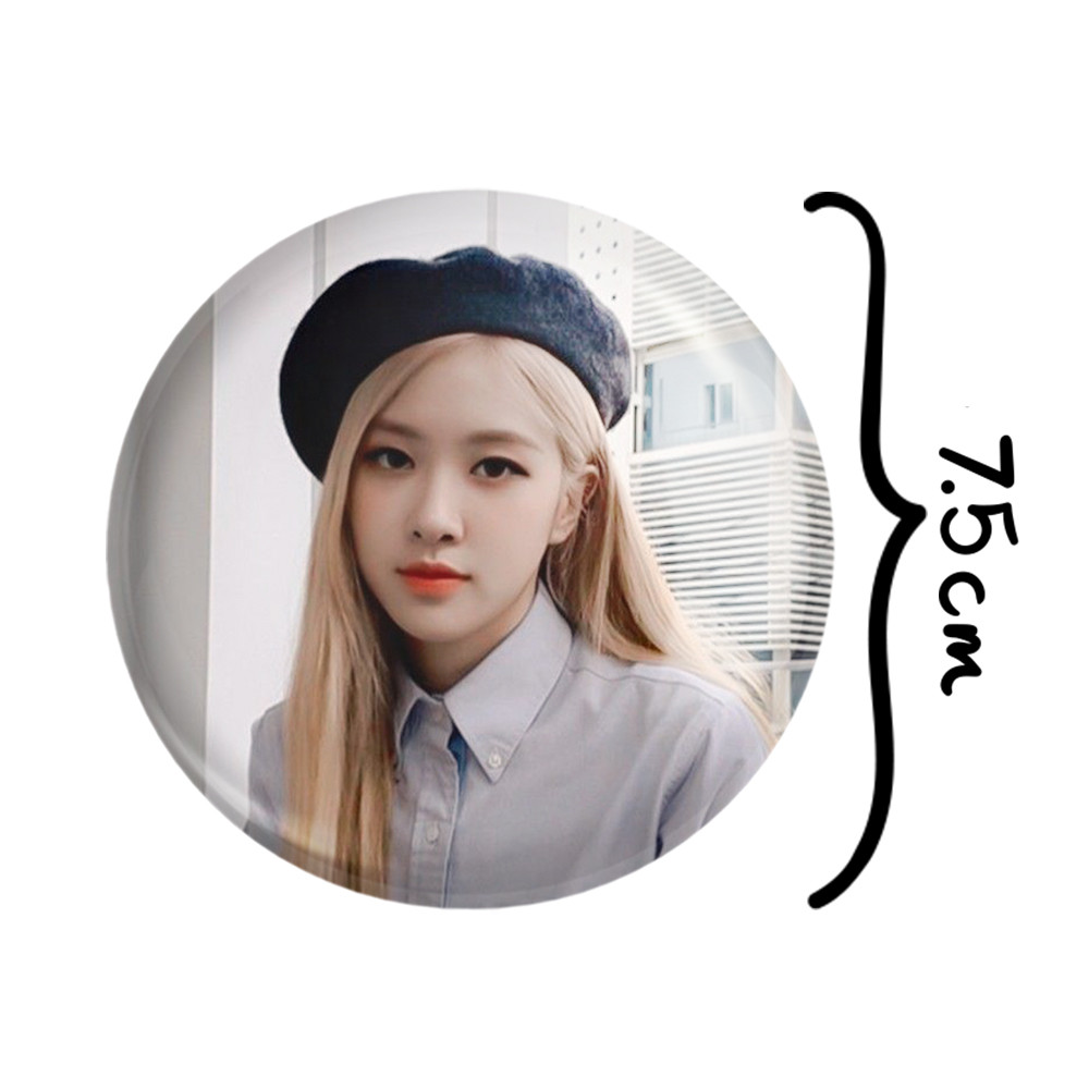 آینه جیبی خندالو مدل رزی بلک پینک Black Pink  کد 14361