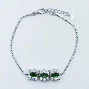 دستبند نقره زنانه سلین کالا مدل زمرد ce-As271