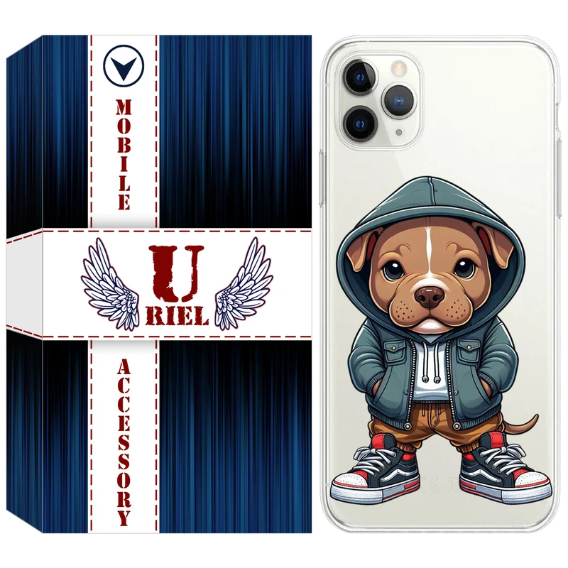 کاور  یوریل مدل Clear کد 66 طرح سگ مناسب برای گوشی موبایل اپل iPhone 11 Pro Max