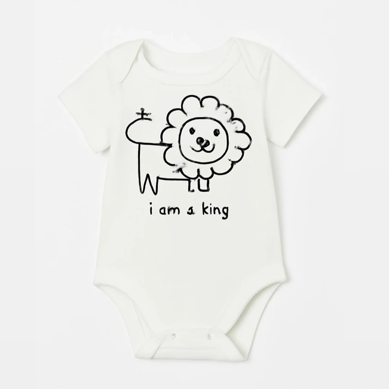 بادی آستین کوتاه نوزادی ریزرود مدل RE 20668225