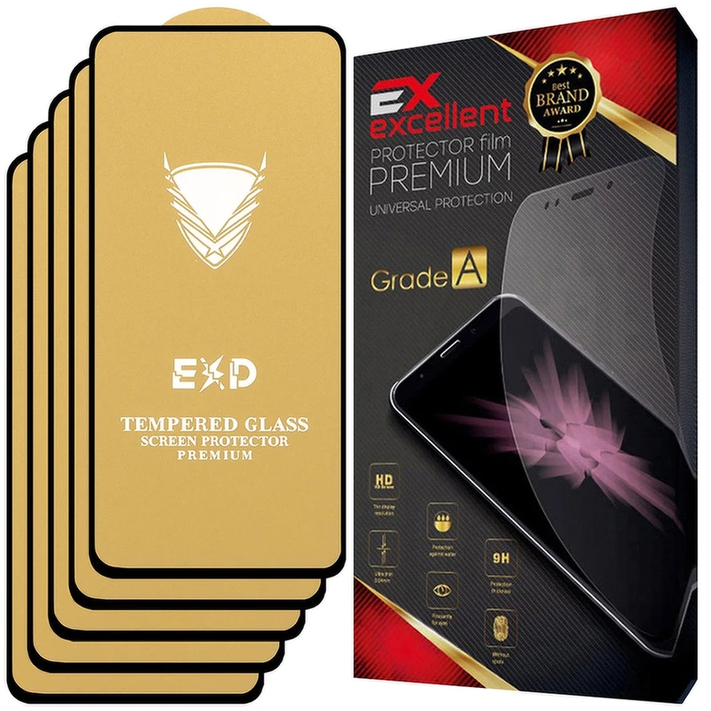 محافظ صفحه نمایش شیشه ای ایکس اکسلنت گلس مدل XOG Gold مناسب برای گوشی موبایل شیائومی Redmi Note 11T Pro Plus بسته پنج عددی
