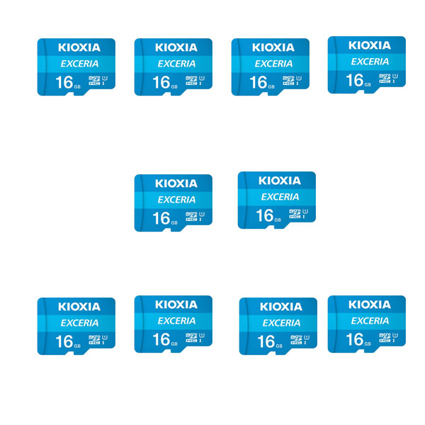 کارت حافظه‌ microSDXC کیوکسیا مدل EXCERIA کلاس 10 استاندارد UHS-I U1 سرعت 100MBps ظرفیت 16 گیگابایت بسته 10 عددی