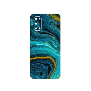 MAHOOT Turquoise marblewith golden streaks Cover Sticker for Realme 7 5G